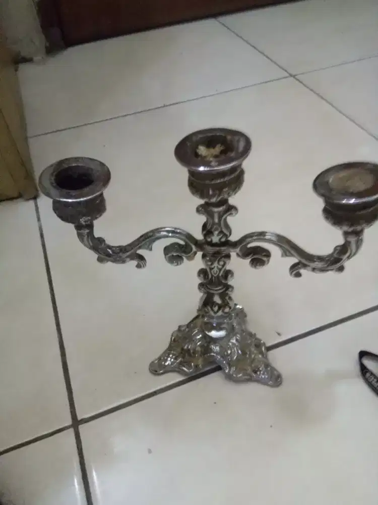 Tempat lilin perak peninggalan nenek moyang, sejak jaman belanda,