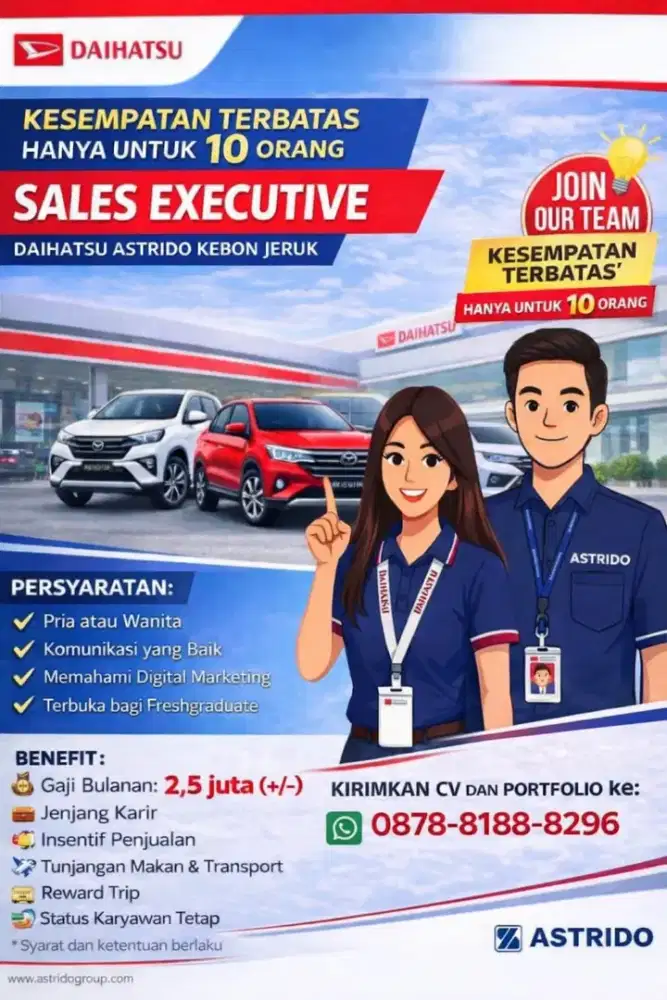 Lowongan pekerjaan Astrido Daihatsu