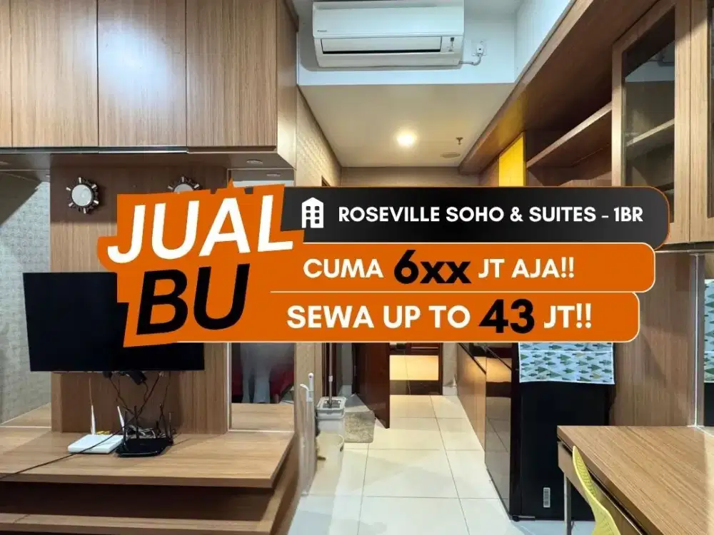 Jual Termurah Apartemen Roseville SOHO & Suites 1BR Full Furnished BSD