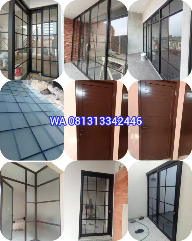 Kusen alumunium dan kaca