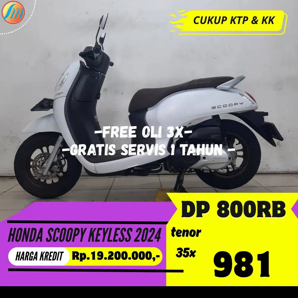 HONDA SCOOPY KEYLESS 2024 KREDIT DP CUMA 800RB ANGSURAN RINGAN