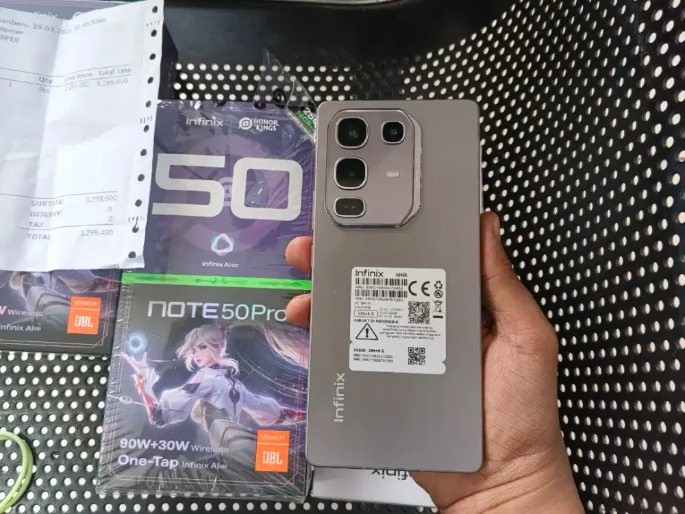 Infinix note 50 pro Ram 8/256 lengkap baru 2 Minggu lebh pakai nominus