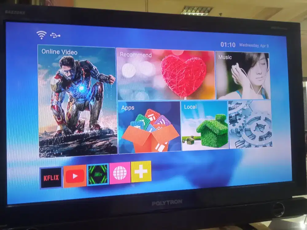 Box android tv Zte, full app, siap pake, yutub,tv,film