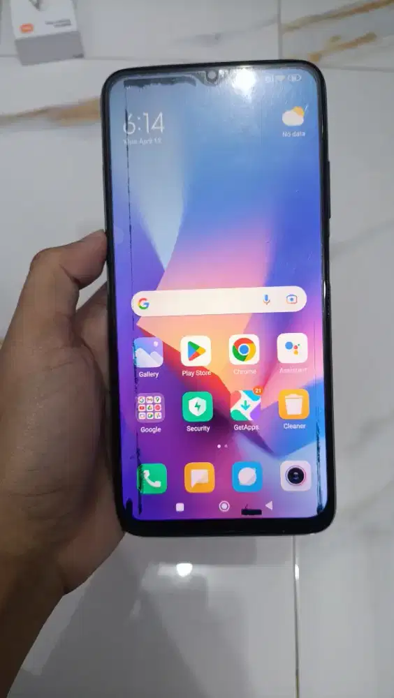 Redmi 9T second, nyala LCD bergaris