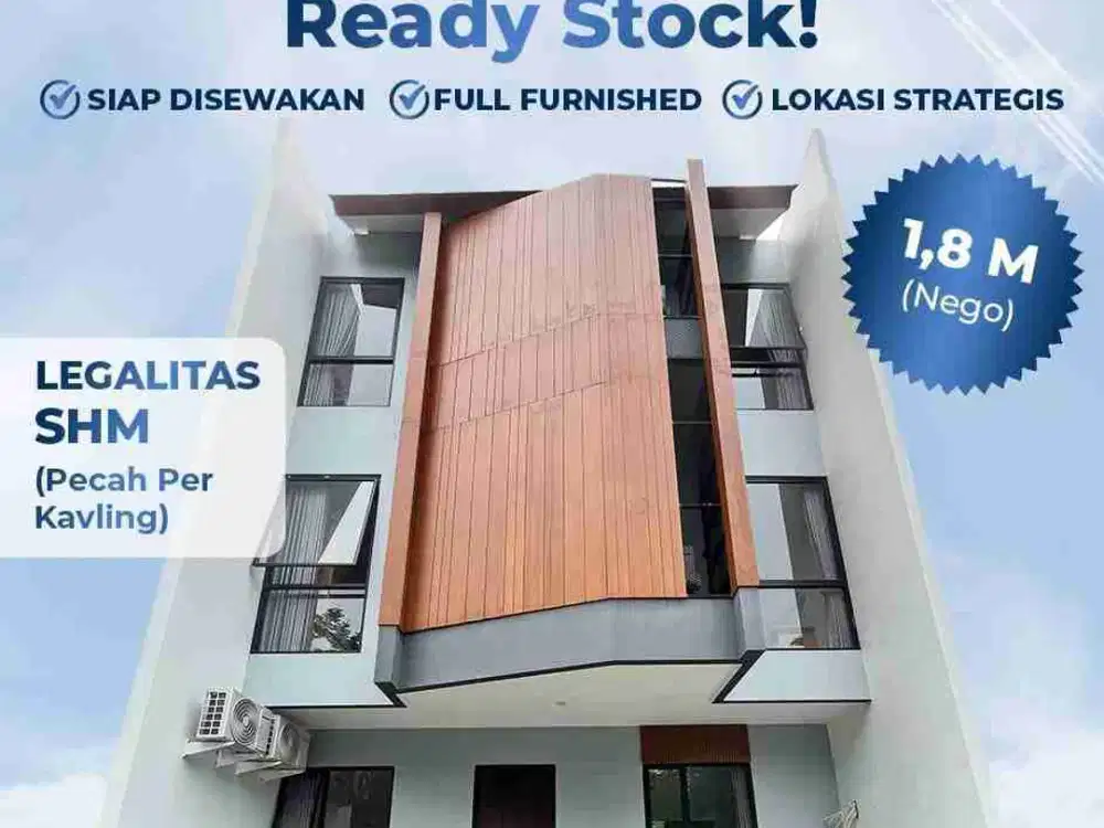 Jual Kosan Baru Ready Di Hegarmanah Gunung Batu Kota Bogor (8 KT + 8 KM) Furnished