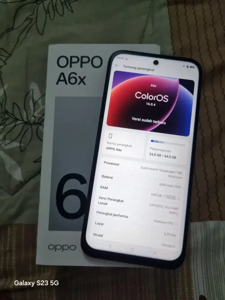 Oppo A6x 4+8/64 Snapdragon 685 120Hz