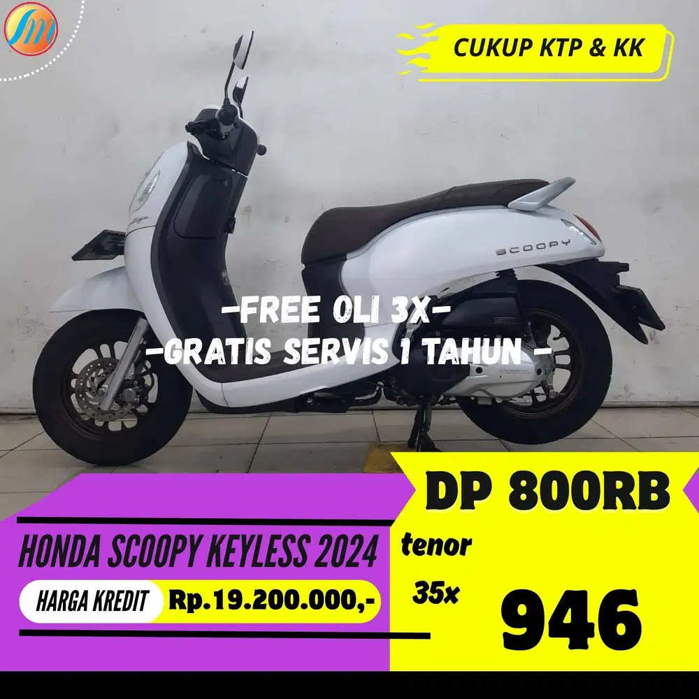 HONDA SCOOPY KEYLESS 2024 DP CUKUP 800RB ANGSURAN SANGAT RINGAN
