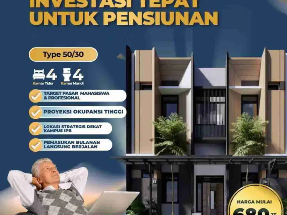(Hot) Jual Kosan Baru (CDR) Dekat Kampus IPB Dramaga Bogor Barat (4 KT + 4 KM) Kost