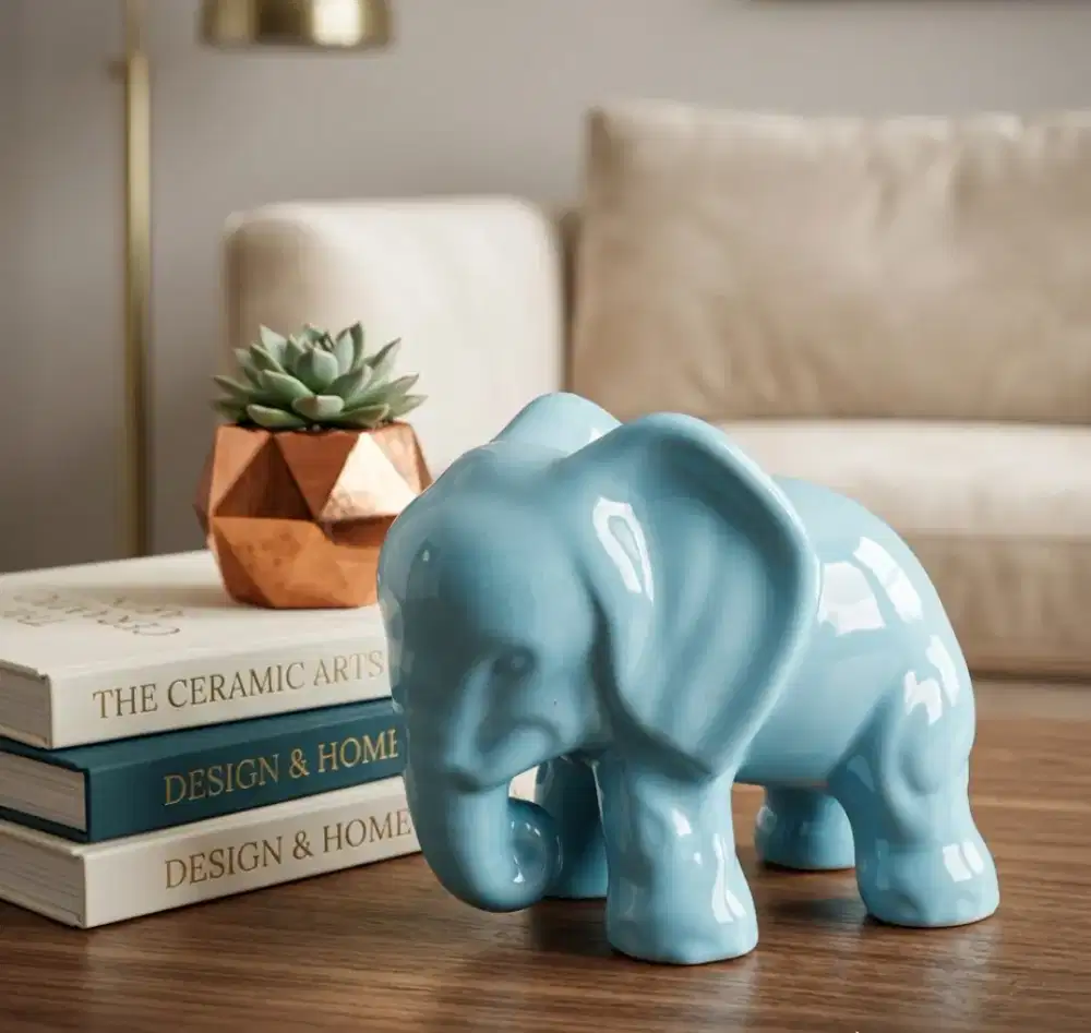 Patung gajah mini poslen