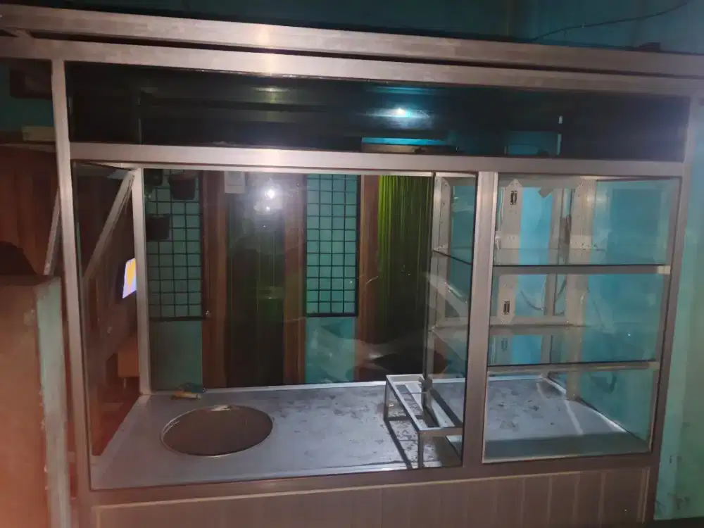 JUAL GEROBAK ETALASE BAKSO BESERTA ISI