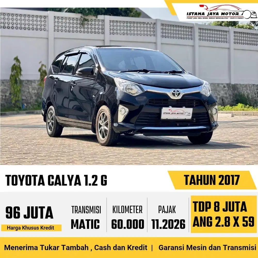 LOW KM Toyota Calya 1.2 G Automatic 2017 Hitam