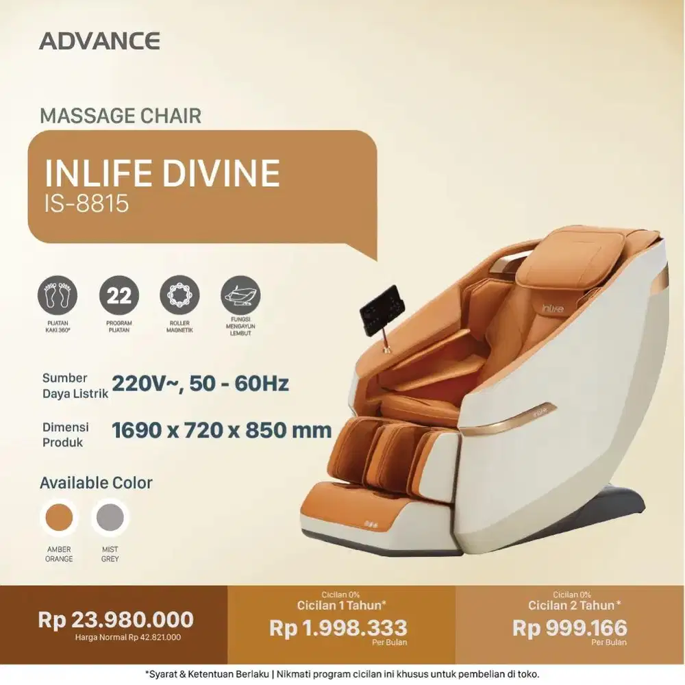 Kursi pijit Advance Inlife