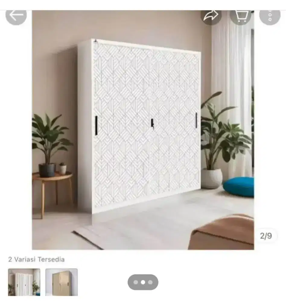 Dijual cepat...Lemari pakaian besi 2 pintu jumbo