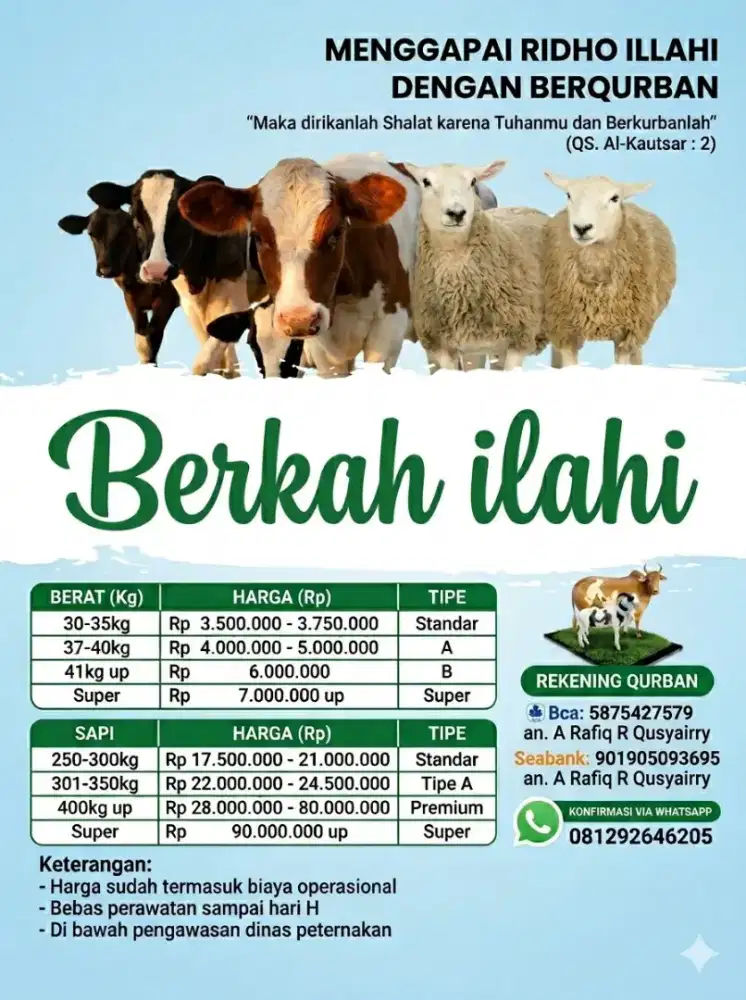 Menyediakan macam2 hewan Qurb4n S4p1 dan K4m81n9