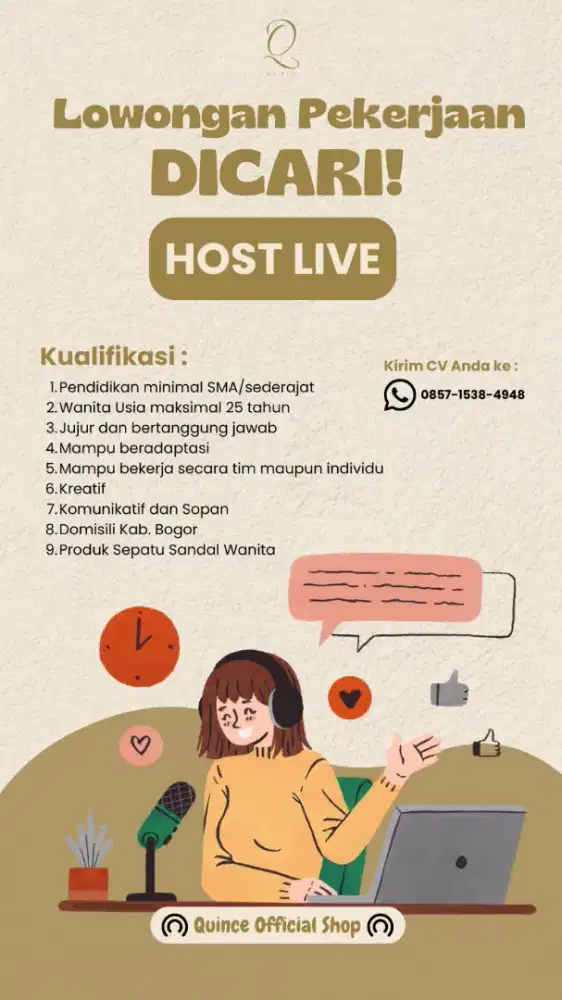 Dicari Host Live