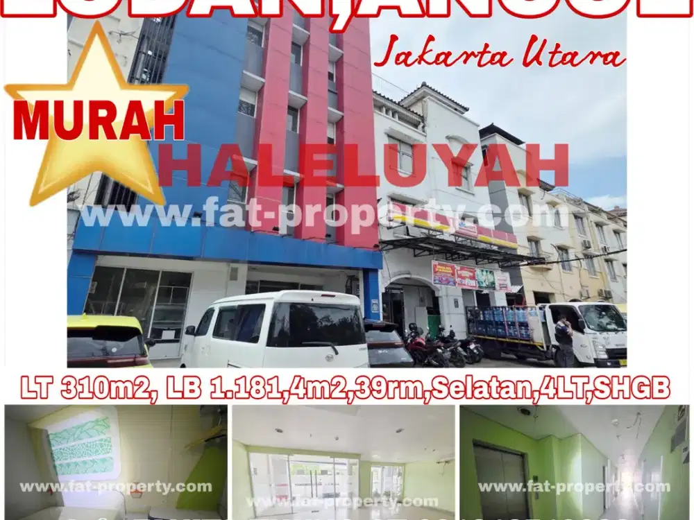 Dijual 4 ruko gandeng ex hotel di Lodan,Ancol,JakUt LT310m2 LB1181,4m2,Sltn,4lt,SHGB