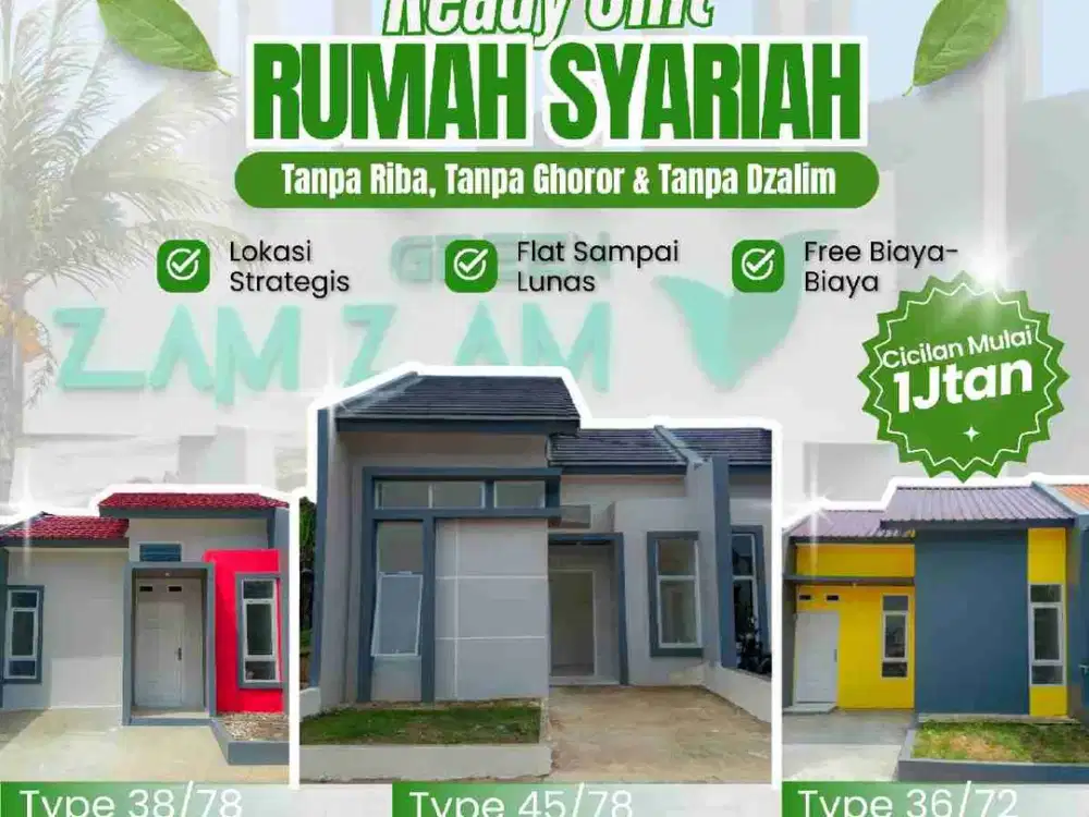 RUMAH SYARIAH SIAP HUNI ANGSURAN TERJANGKAU