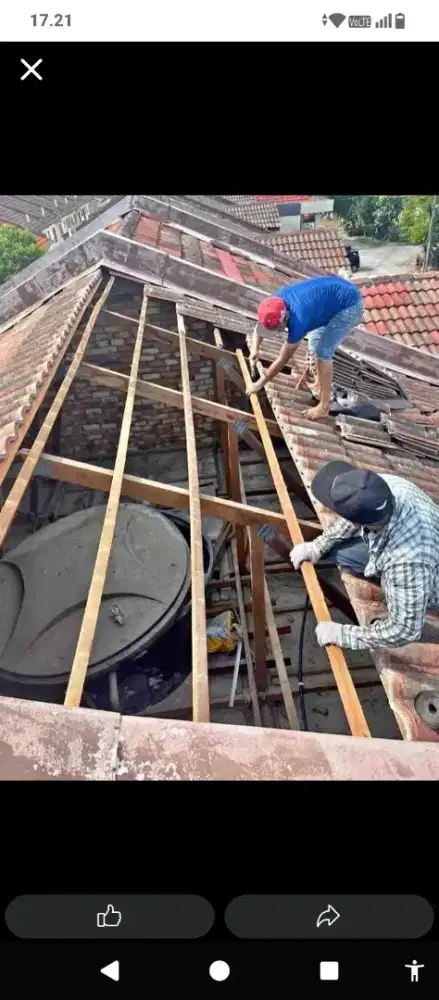 Perbaikan atap bocor talang air dak rembes dan renovasi