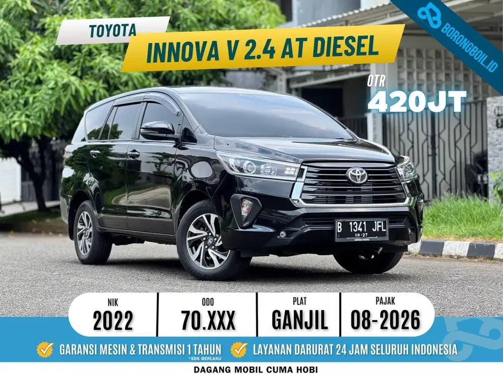 INNOVA 2.4 V DIESEL AT 2022 HITAM FAVORIT