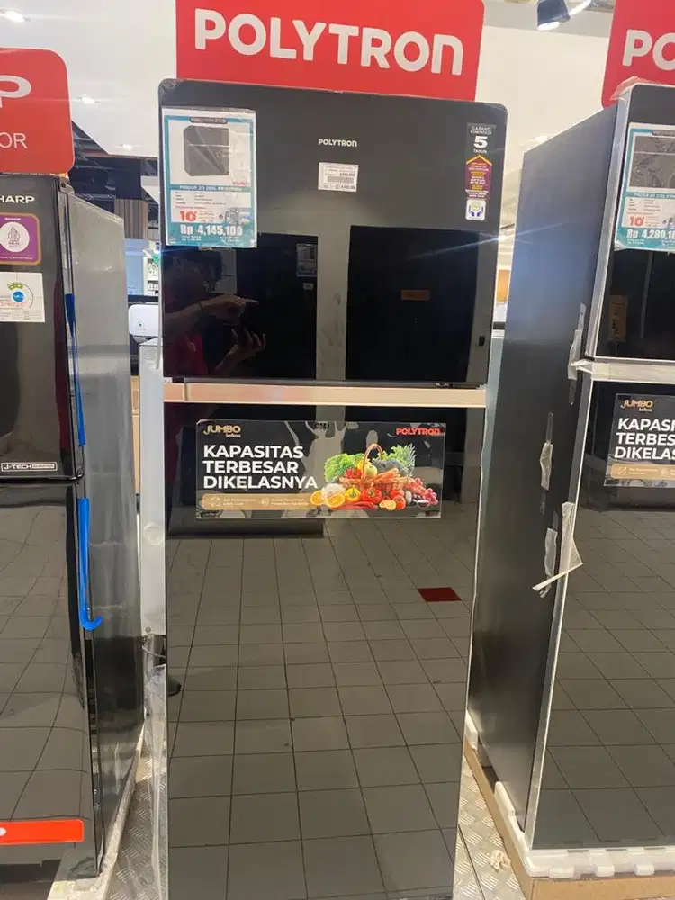 Cicilan Kulkas POLYTRON FRIDGE 2D 260L-Cuma pakai KTP aja!!