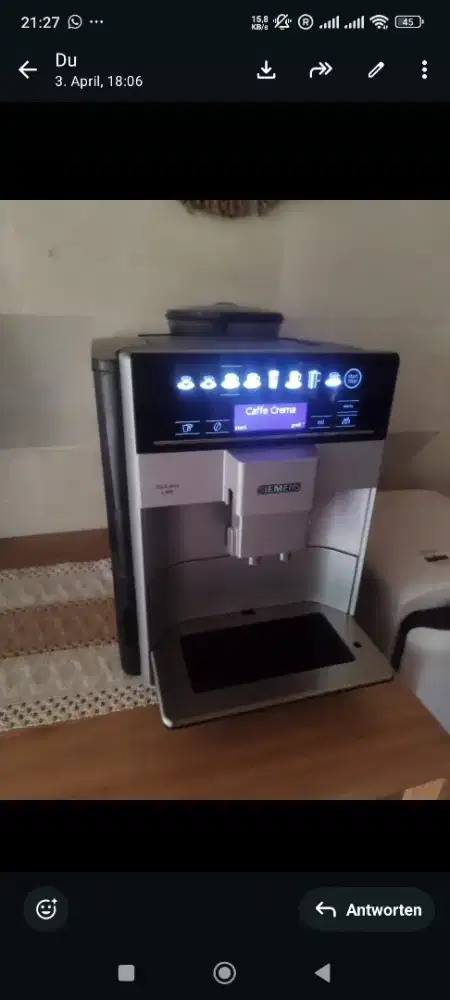 Siemens EQ 6 Plus s300 fully automatic coffee machine