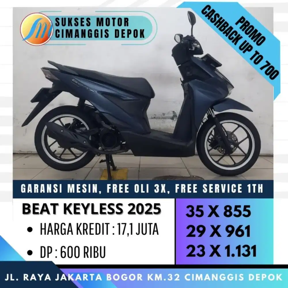 BEAT SMARTKEY 2025 KREDIT CICILAN RINGAN BERGARANSI [SUKSES MOTOR]