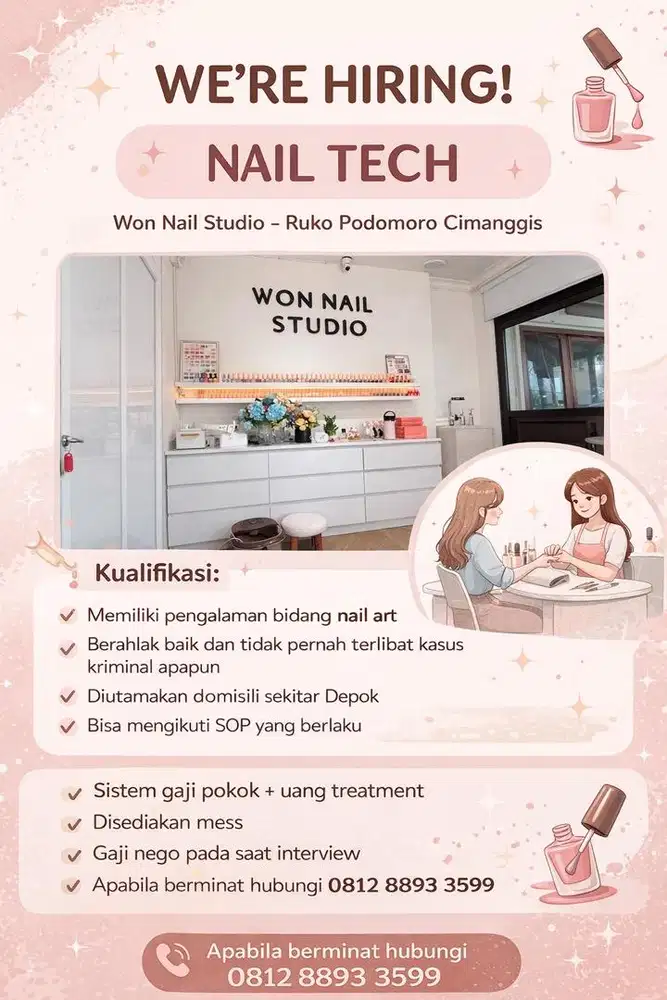 Lowongan spa wanita dan nail studio