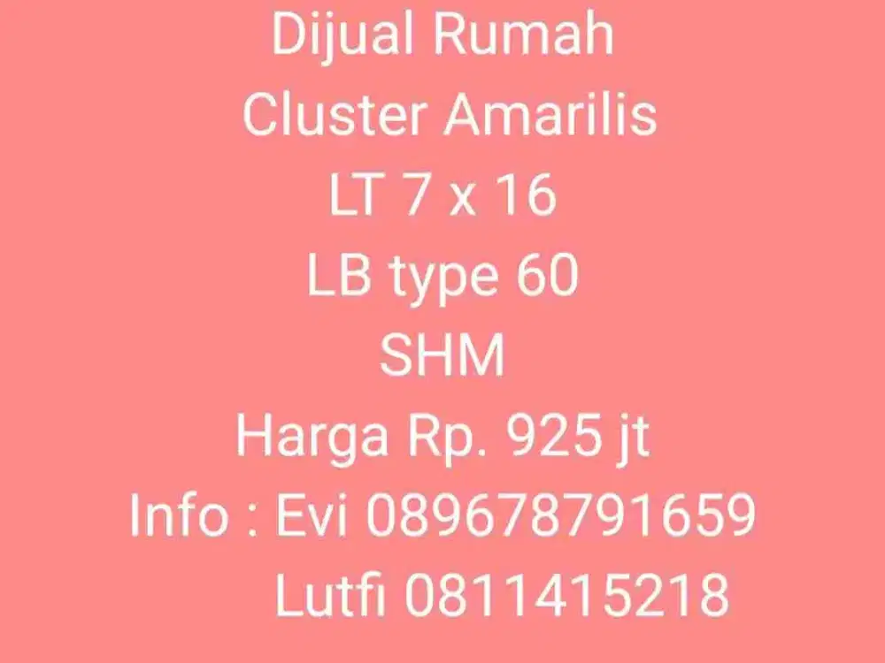 Dijual Rumah di Perum Amarylis Tjg Bunga Makassar