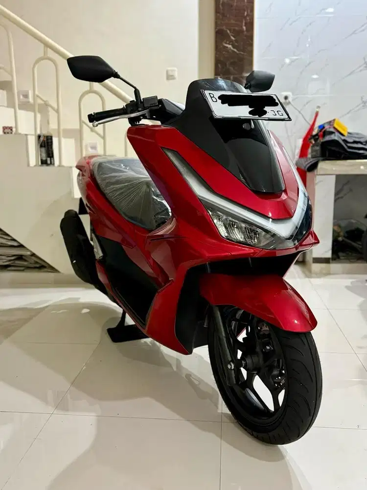 KM 300 PERAK‼️ HONDA PCX 160 Keyless Merah Glossy Sporty TH 2025