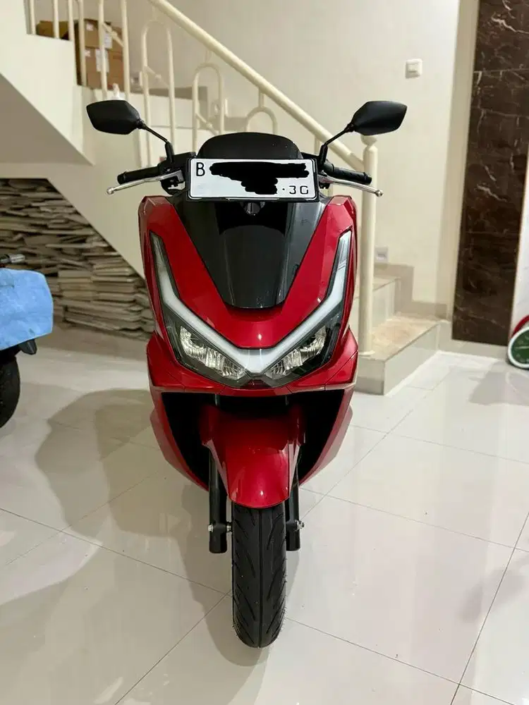 KM 300 PERAK‼️ HONDA PCX 160 Keyless Merah Glossy Sporty TH 2025