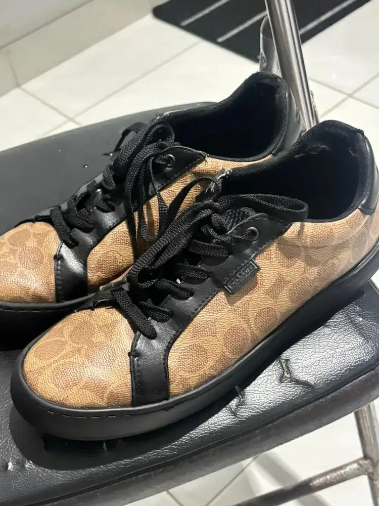 [ORIGINAL] Coach Citysole Lowline - Black Brown Signature - Size 42.5