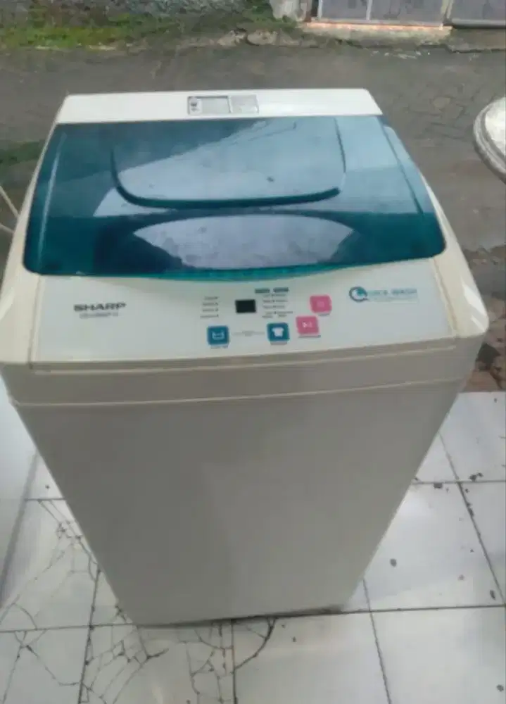 mesin cuci 1 tabung merek Sharp digital