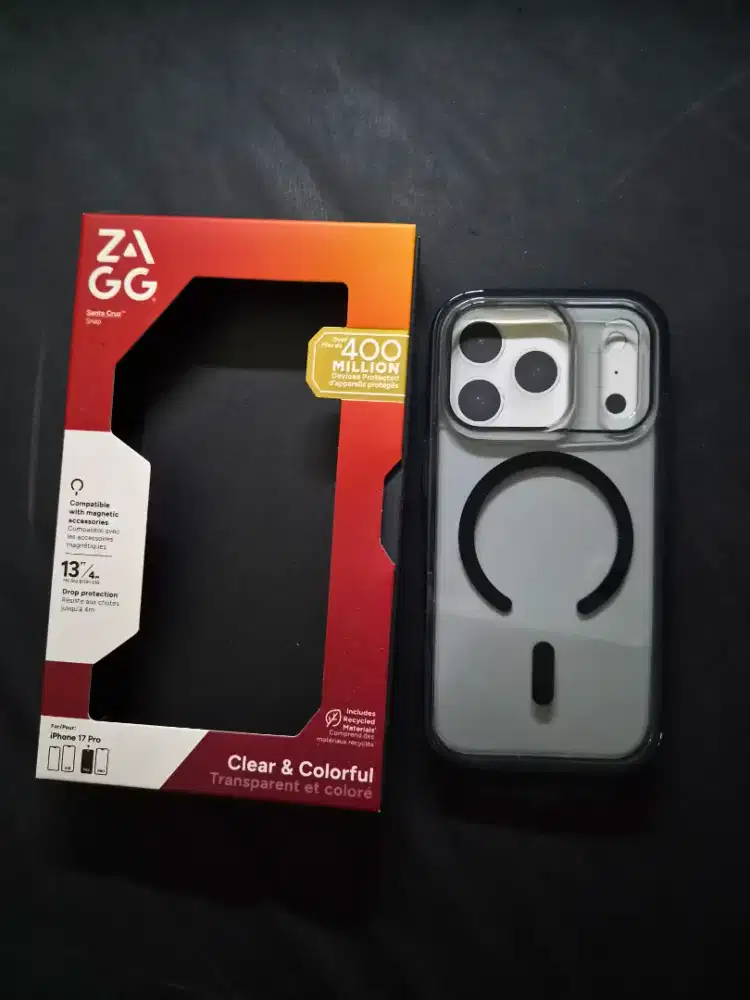 Case Iphone 17 Pro ZAGG Santa Cruz Midnight Black Pemakaian Pribadi