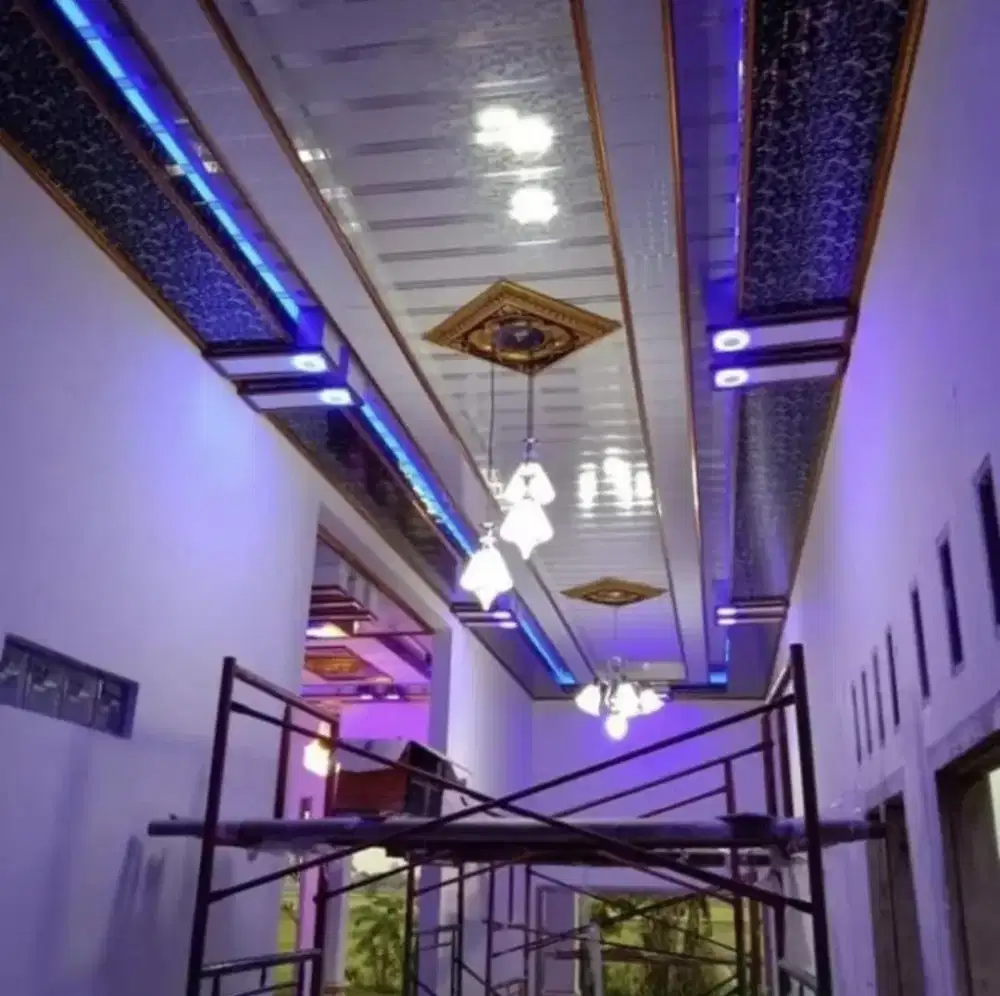 Plafon pvc, interior dan baja ringan.