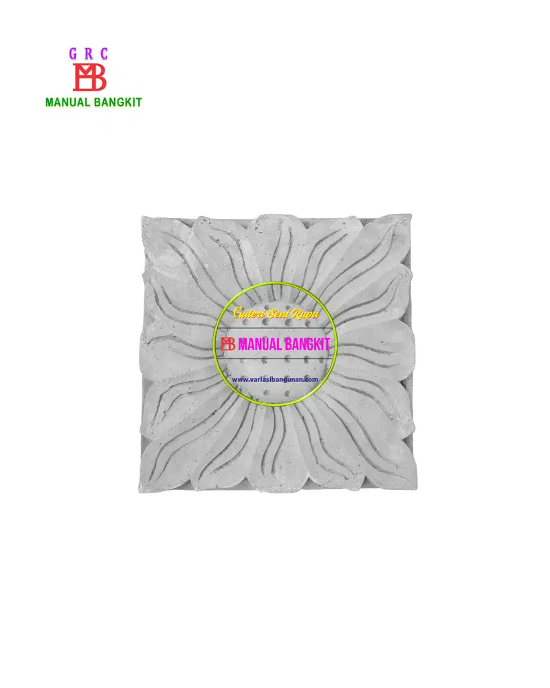 Ornamen GRC Dinding Cor Motif Bunga