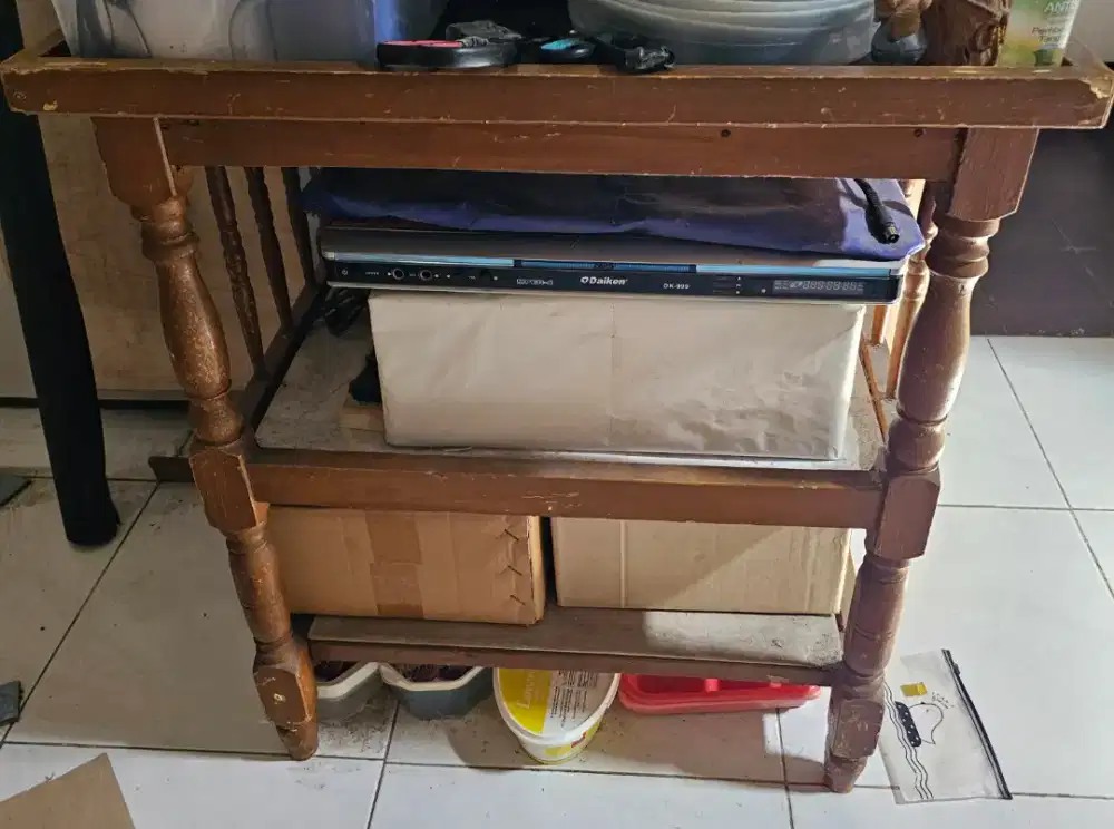 Rak Kayu 3 Susun BONUS DVD PLAYER SECOND
