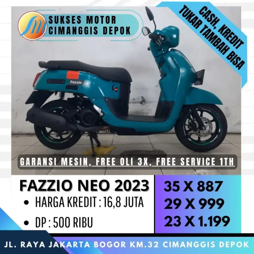 FAZZIO NEO 2023 CASH KREDIT KARTU KREDIT 0% [SUKSES MOTOR]