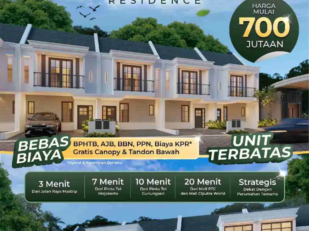 RUMAH TANPA DP TAMAN JIVA KEMLATEN KEBRAON SURABAYA