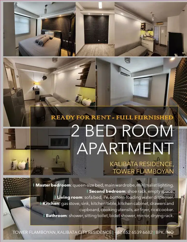 Disewakan Bulanan 1 Unit Apartment dengan 2 Bedroom Full Furnished