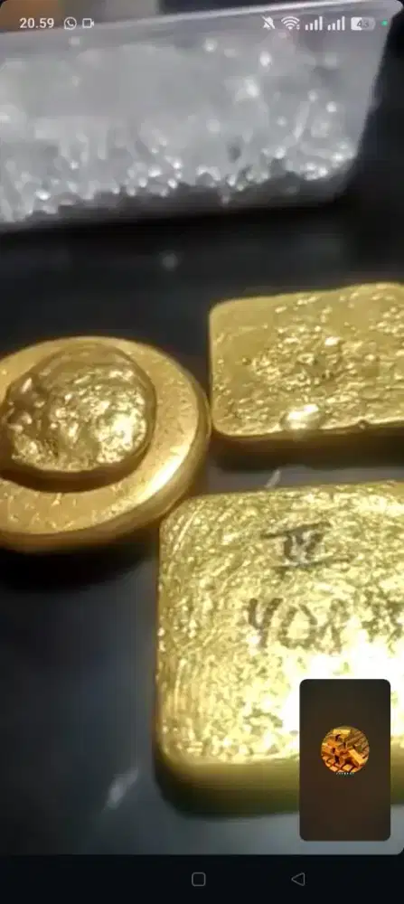 Gold 99.20%- 99.70% hasil lebur perhiasan