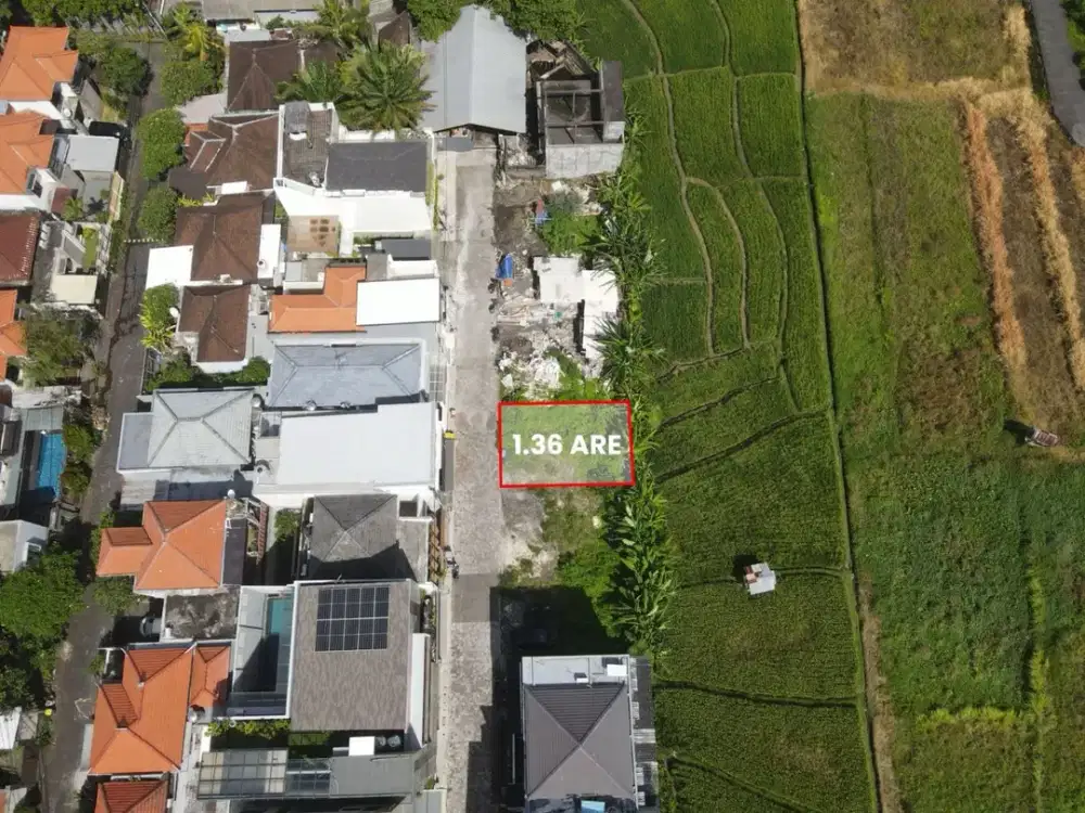 RARE SMALL PLOT WITH RICE FIELD VIEWS LOCATION KEROBOKAN