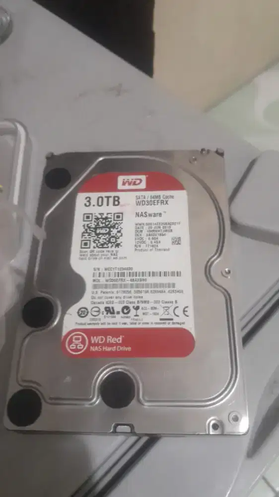 hardisk Western Digital (WD) Red 3TB NAS Hard Drive