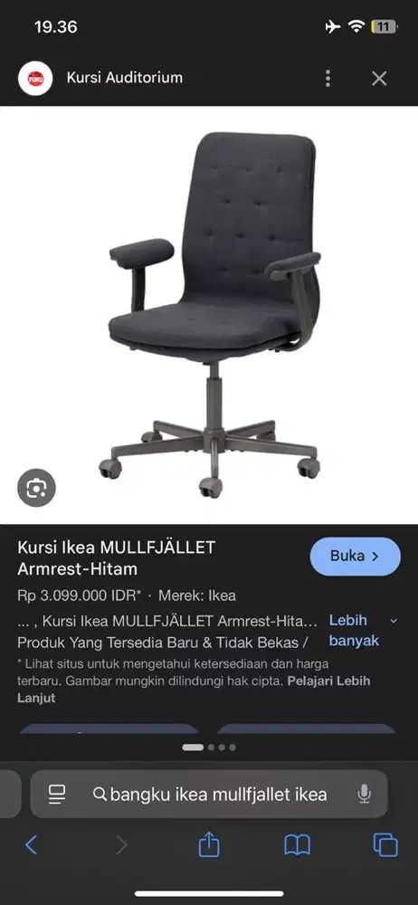 bangku kursi gaming ikea