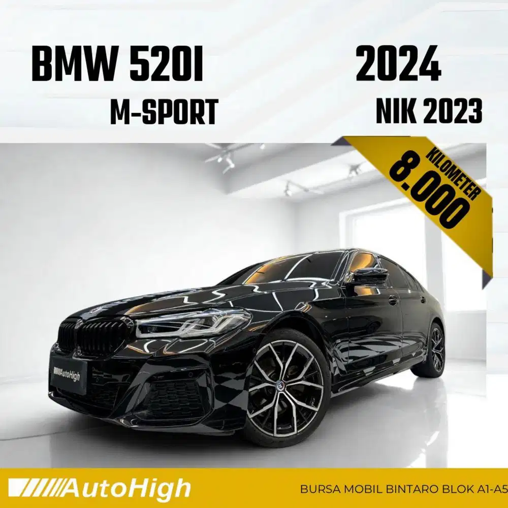 DP10% [Km8.000] 520i M-Sport 2023 Black Reg 2024 #AUTOHIGH