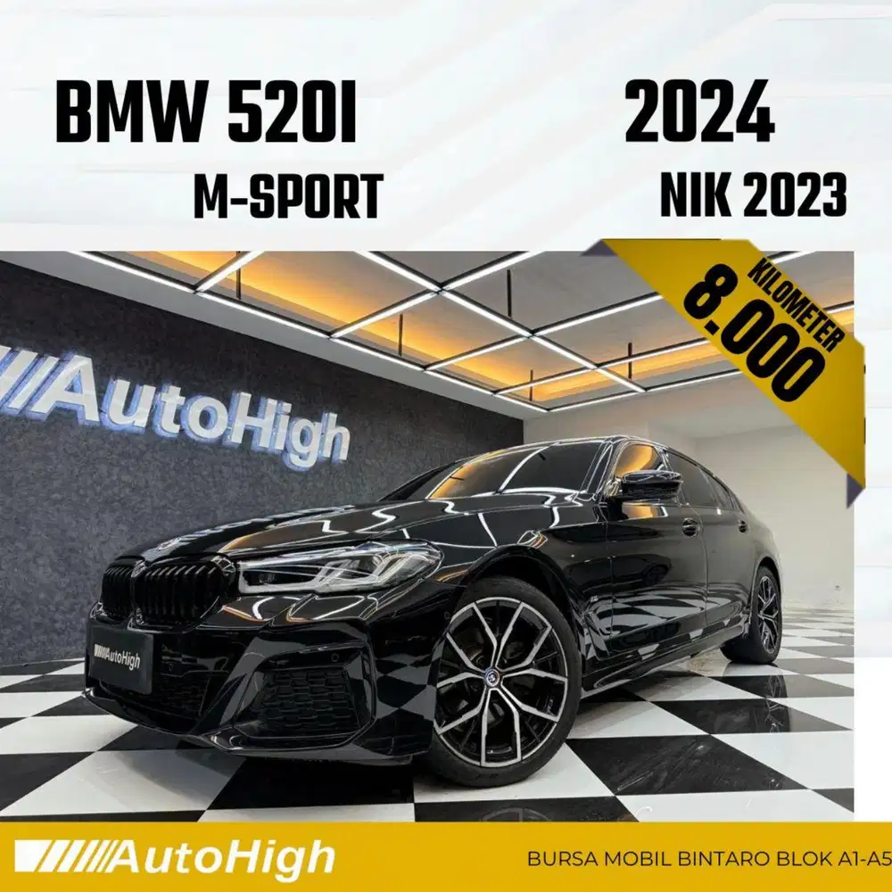 DP10% [Km8.000] 520i M-Sport 2023 Black Reg 2024 #AUTOHIGH