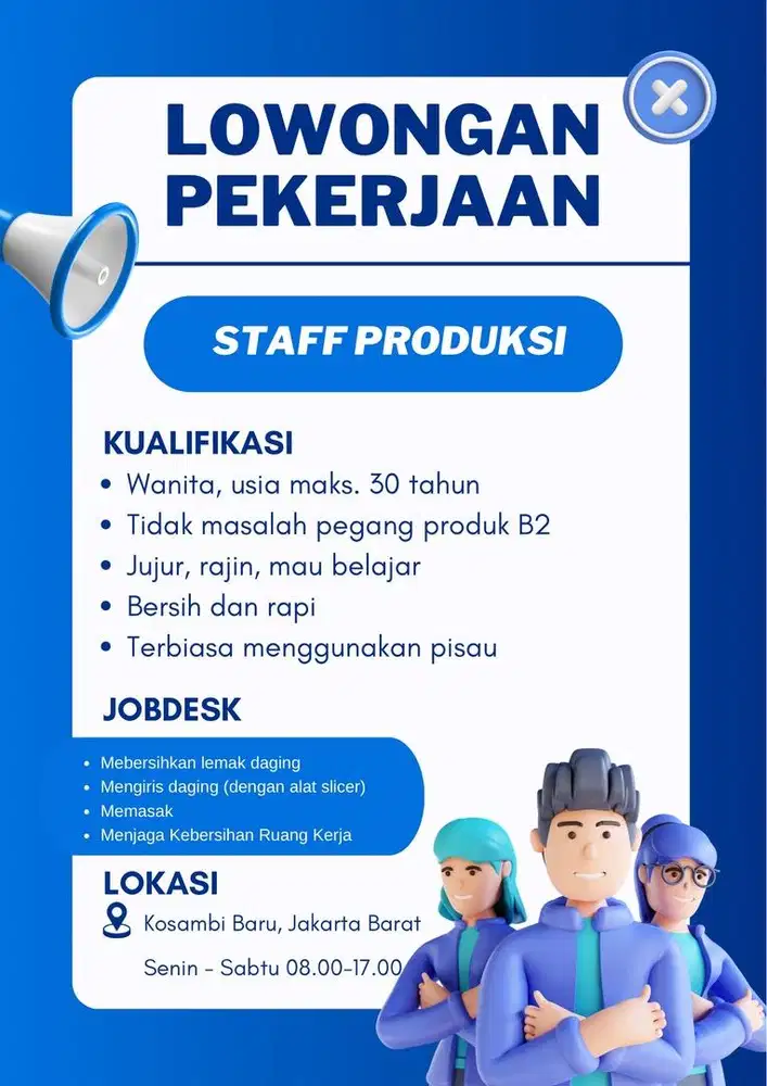 Lowongan Staff Produksi Makanan