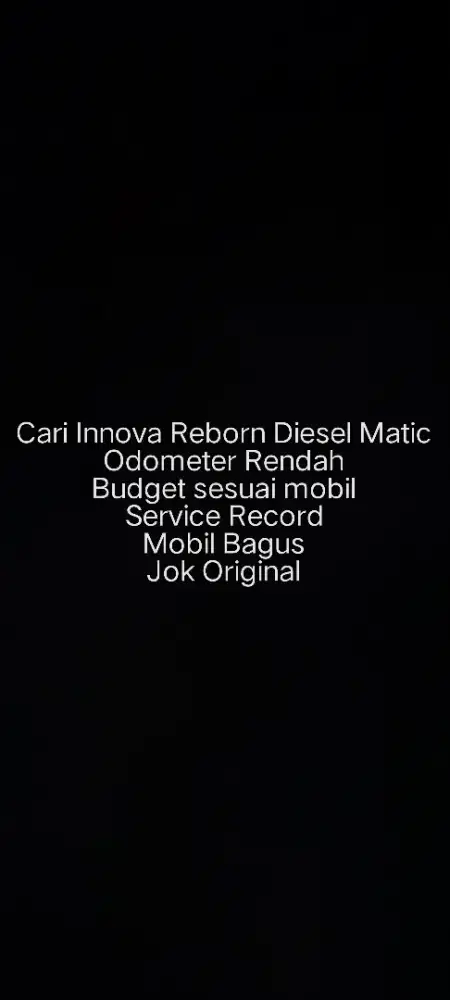 Cari Innova Reborn Matic Diesel