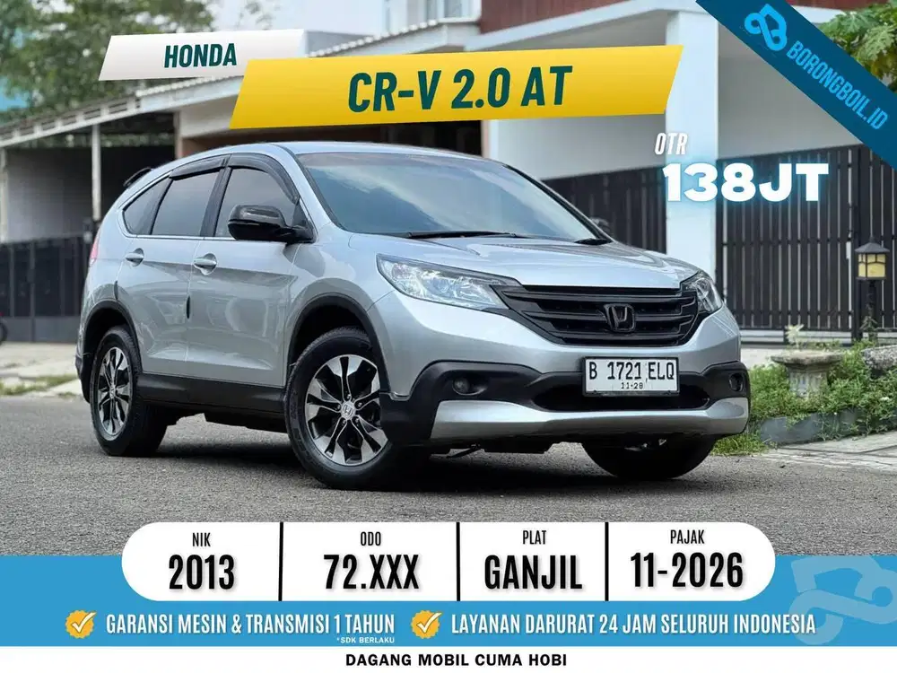 LOW KM70rb HONDA CRV 2.0 AT 2013 SILVER SUPER LOW KM RECORD