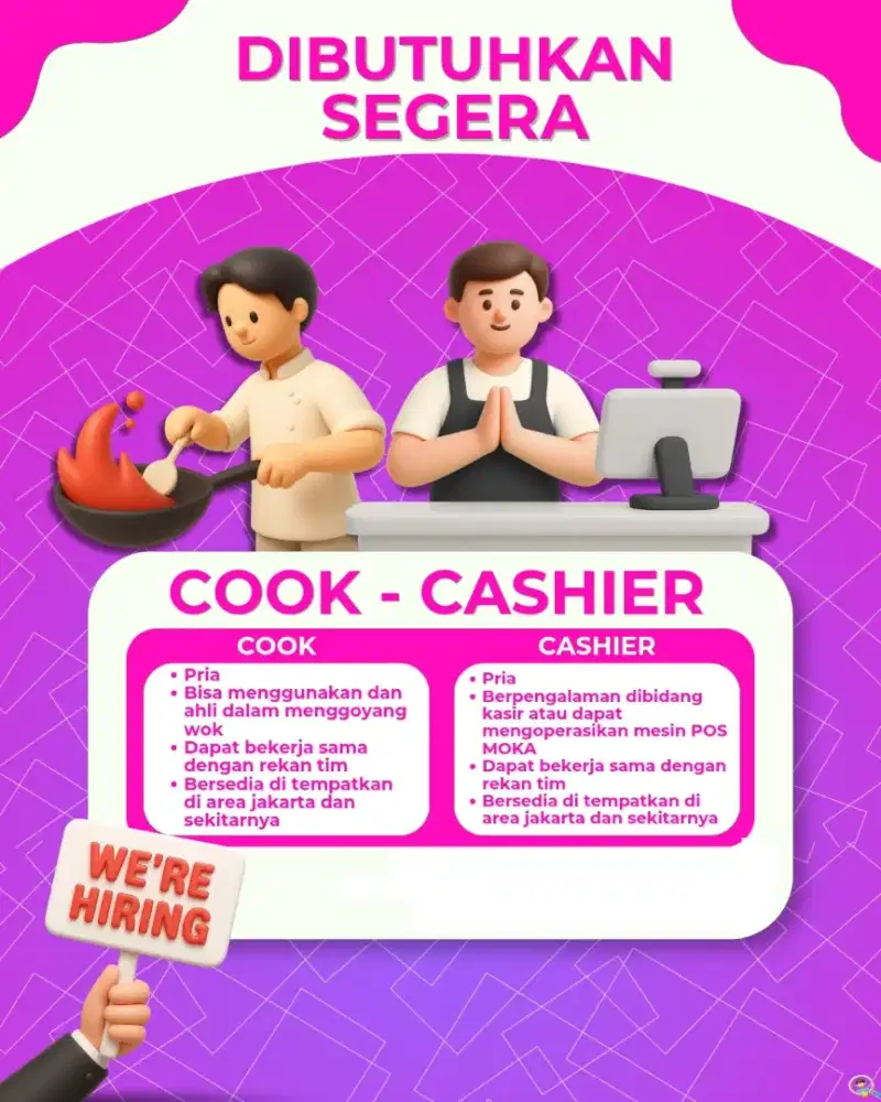 Loker Cook Dan Kasir