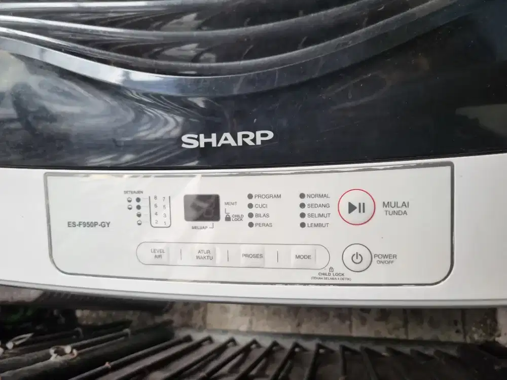 Mesin Cuci Sharp ES-F950P-GY 7.5Kg 1 Tabung Bekas